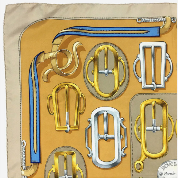 Hermes Bouclerie d'Attelage Silk Scarf, Carre 90 - Picture 4 of 8